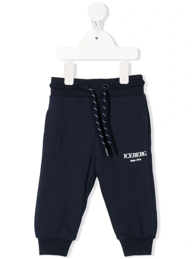 Iceberg Babies' Embroidered Logo Track Trousers In Blue