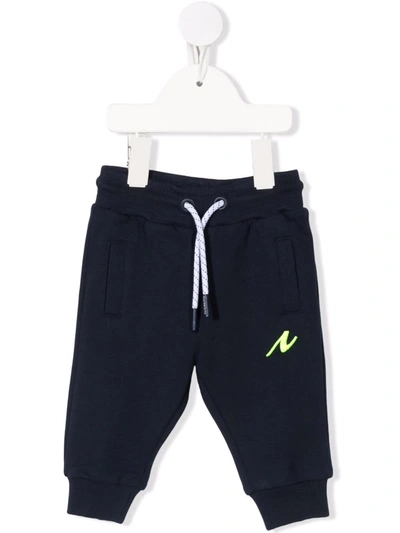 Iceberg Babies' Monogram-embroiderd Track Trousers In Blue