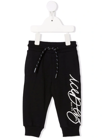 Iceberg Babies' Logo-print Track Trousers In Black