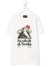 Scotch & Soda White T-shirt For Boy With Print In White