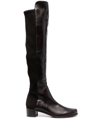 Stuart Weitzman Thigh-high Leather Boots In Brown