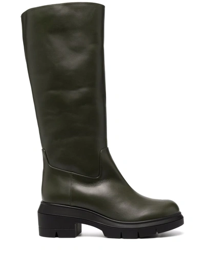 Stuart Weitzman Knee-length Leather Boots In Hunter