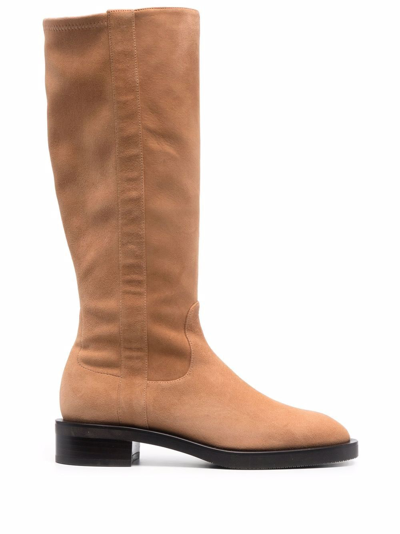 Stuart Weitzman Suede Knee-length Boots In Tan