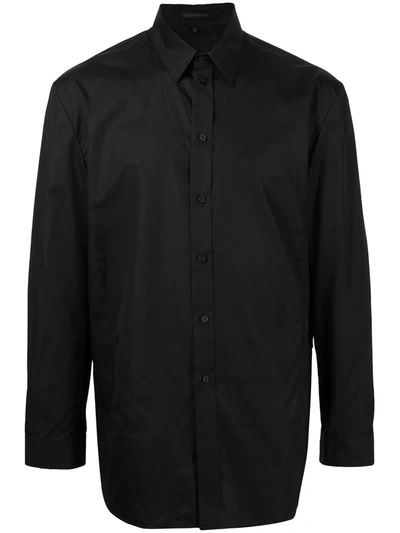 Shiatzy Chen Plain Cotton Shirt In Black