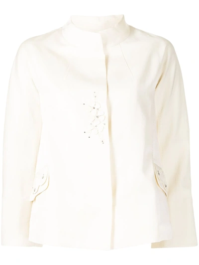 Shiatzy Chen Appliqué Detailing Jacket In White