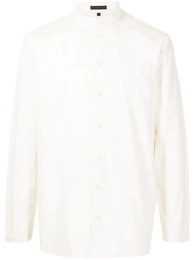 Shiatzy Chen Mandarin-collar Long-sleeve Shirt In White