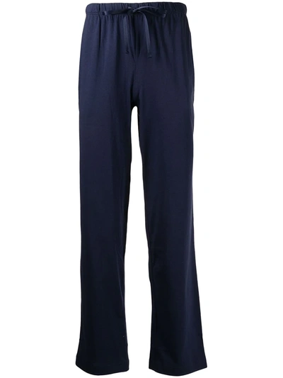 Polo Ralph Lauren Flared Cotton Pyjama Trousers In Blue