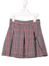 Siola Gingham Skater Skirt In Red