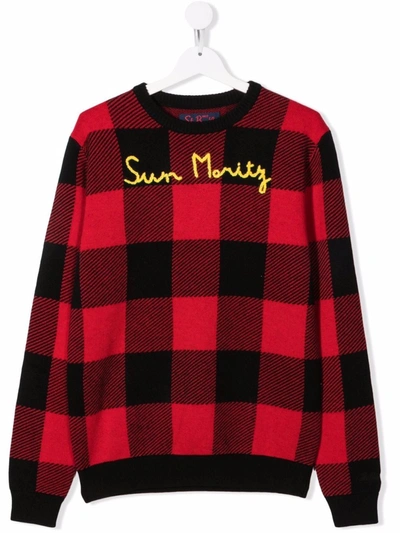Mc2 Saint Barth Kids' Embroidered-logo Sweatshirt In Black
