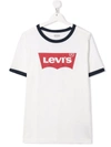 Levi's Teen Logo-print Cotton T-shirt In White