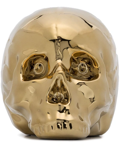 Seletti Gold Tone Memorabilia My Skull Porcelain Ornament