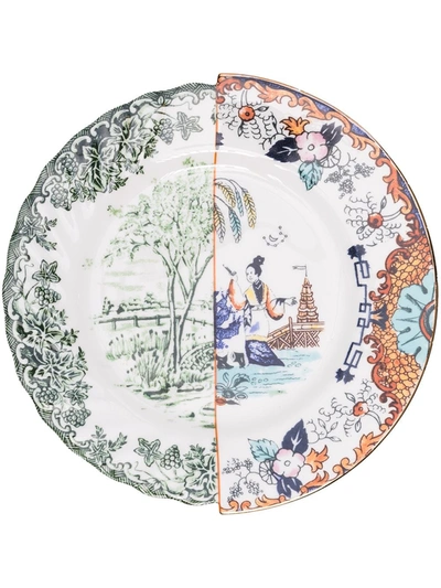 Seletti Ipazia Hybrid Porcelain Dinner Plate 27.5cm In Green