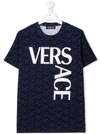 VERSACE TEEN LOGO CREW-NECK T-SHIRT