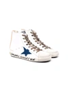 Golden Goose Teen Francy High-top Sneakers In White