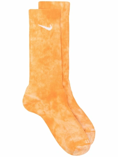 Nike Everyday Plus Distressed Socks In Orange