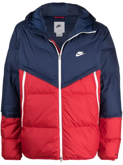 Nike Storm-fit Windrunner Down Jacket - Atterley In Midnight Navy/red