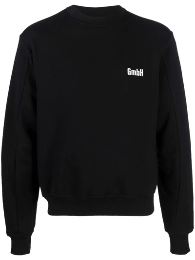Gmbh Berg Crewneck Embroidery Sweatshirt In Black