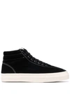 Stepney Workers Club Suede Hi-top Trainers In Black