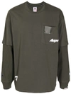 AAPE BY A BATHING APE LOGO-PRINT LONG-SLEEVE T-SHIRT