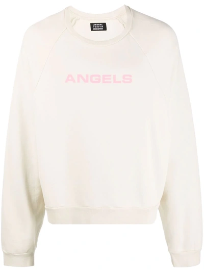 Liberal Youth Ministry Angels Long-sleeved Sweatshirt In Neutrals