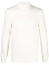 Fileria Ribbed Knit Roll-neck Jumper In Neutrals