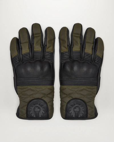 Belstaff Hampstead Handschuhe In Schwarz/waldgrün Für Herren Xl In Black/forestgreen