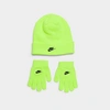 Nike Kids' Futura Beanie Hat And Gloves Set In Neon Yellow