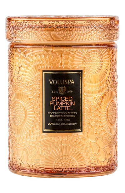 Voluspa Mini Spiced Pumpkin Latte Glass Candle 5.5 oz/ 156 G