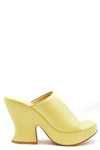Bottega Veneta 115mm Wedge Platform Mules In Green