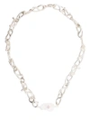 Alighieri The Road Less Pearl-charm Necklace In Silber