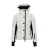 Moncler Guyane Hooded Jersey-trimmed Quilted Shell Down Jacket In White