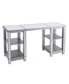 Southern Enterprises Worti Mirrored Desk Glam Style