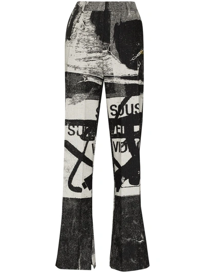 Off-white X Pablo Tomek Double Straight Trousers In Black,white