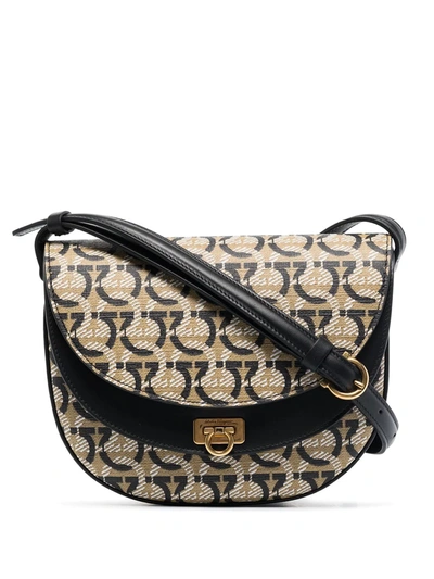 Ferragamo Gancini Crossbody Bag In Neutrals