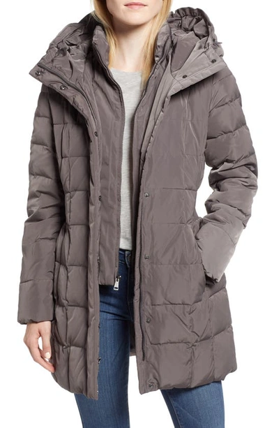 Cole Haan Signature Cole Haan Hooded Down & Feather Jacket In Carbon