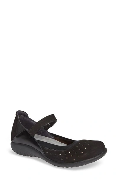 Naot Matua Mary Jane In Black Nubuck