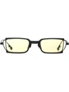 Gentle Monster S.o.a 01(y) Rectangle-frame Sunglasses In Yellow