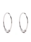 Maria Black 14kt White Gold Nancy 12 Single Hoop In Silver