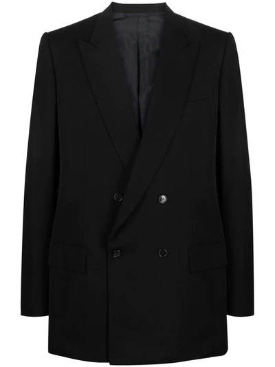 Pre-owned A.n.g.e.l.o. Vintage Cult 1970s Notched Lapels Double-breasted Blazer In Black