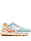 New Balance 57/40 Suede Sneakers In Sage Color Block-green In Blue