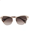 Lanvin Oversize Gradient Sunglasses In Gold