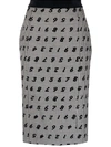 MOSCHINO NUMBERS-PRINT PENCIL SKIRT