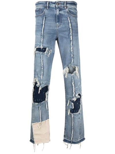 Val Kristopher Ripped Denim Jeans In Blue