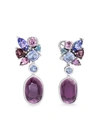 John Hardy 18kt White Gold Kala Saru Gemstone Earrings In Purple