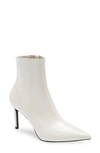 Jeffrey Campbell Nixie Pointed Toe Bootie In White Crinkle Patent