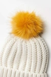 Anthropologie Pick-a-pom Tufted Topper In Yellow