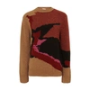 Dries Van Noten Wool-blend Intarsia Sweater In Camel