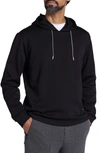 Pinoporte Drawstring Hoodie Sweatshirt In Black