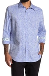 Robert Graham Woven Shirt In Light Blue