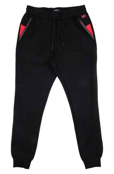 X-ray Zip Pocket Joggers In Black/ Red